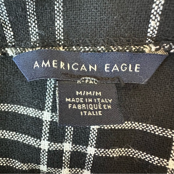 American Eagle Women’s Black White Sleeveless Jumpsuit Size: Medium - Picture 6 of 7